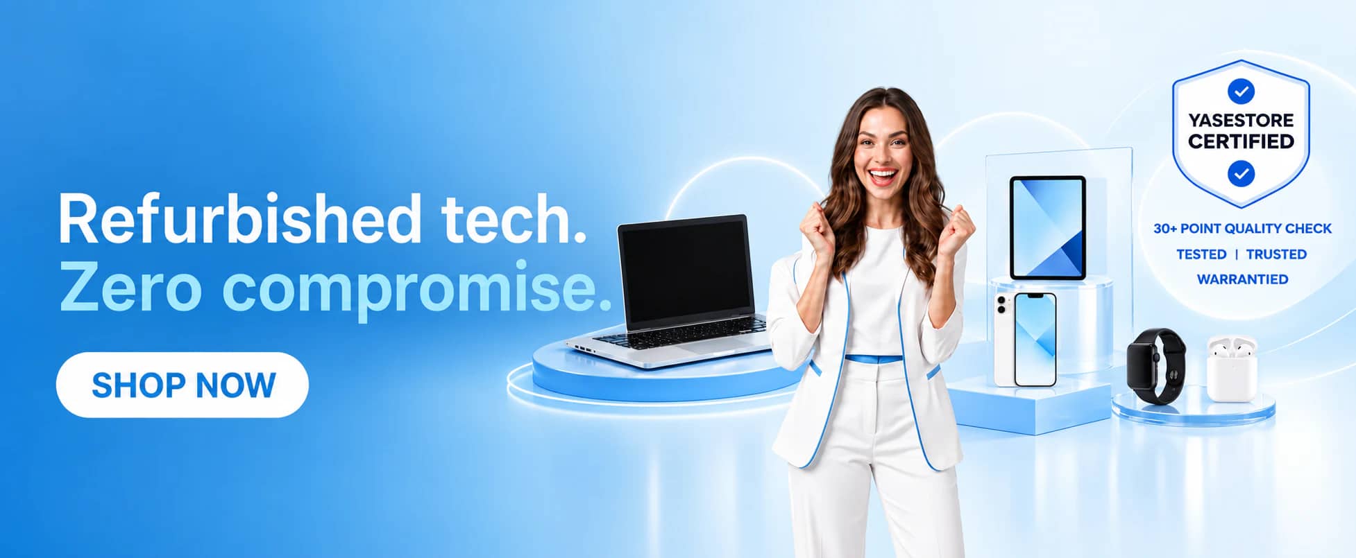 Refurbished tech. Zero compromise. Shop laptops at YasEstore.