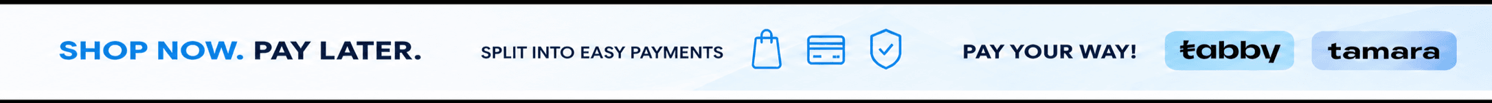 Shop now and split payments with Tabby or Tamara