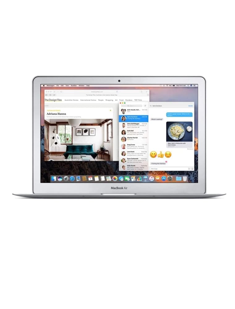 MacBook Air a1466 (2017) Core i5, 8GB RAM, 128GB SSD,13.3 inch, With Charger, Laptop Silver color - Renewed