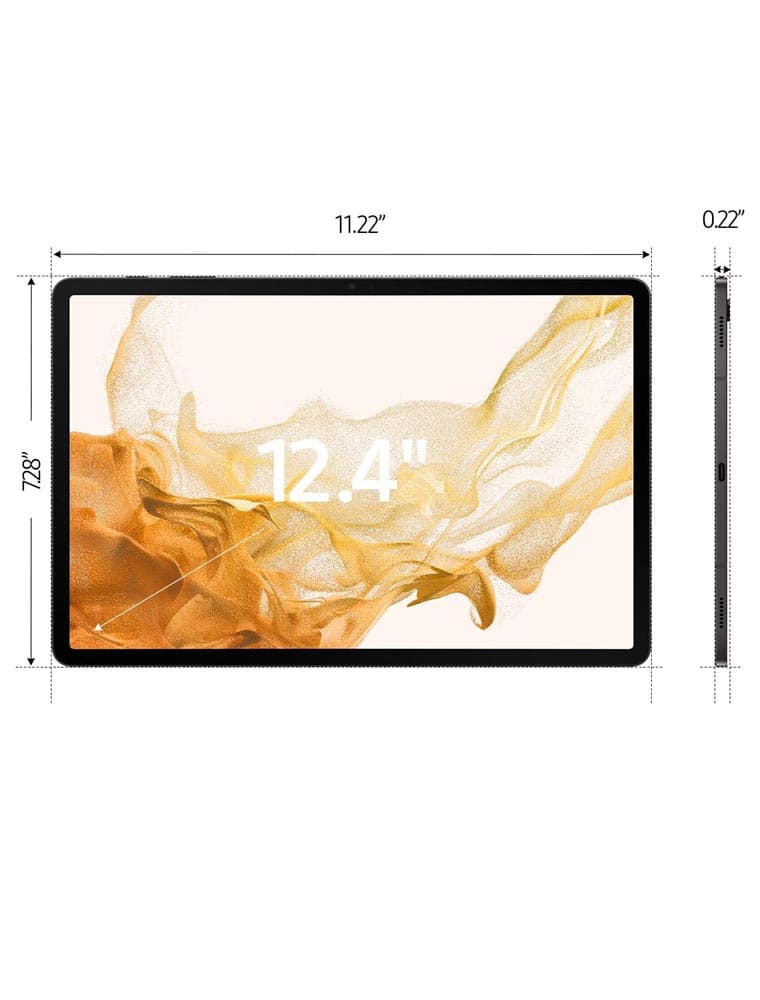 Samsung Galaxy Tab S8+ Android Tablet, 12.4” Large AMOLED Screen, 128GB Storage, Wi-Fi 6E, Ultra Wide Camera, S Pen Included, Long Lasting Battery, Graphite (USED) - Renewed thumbnail 2
