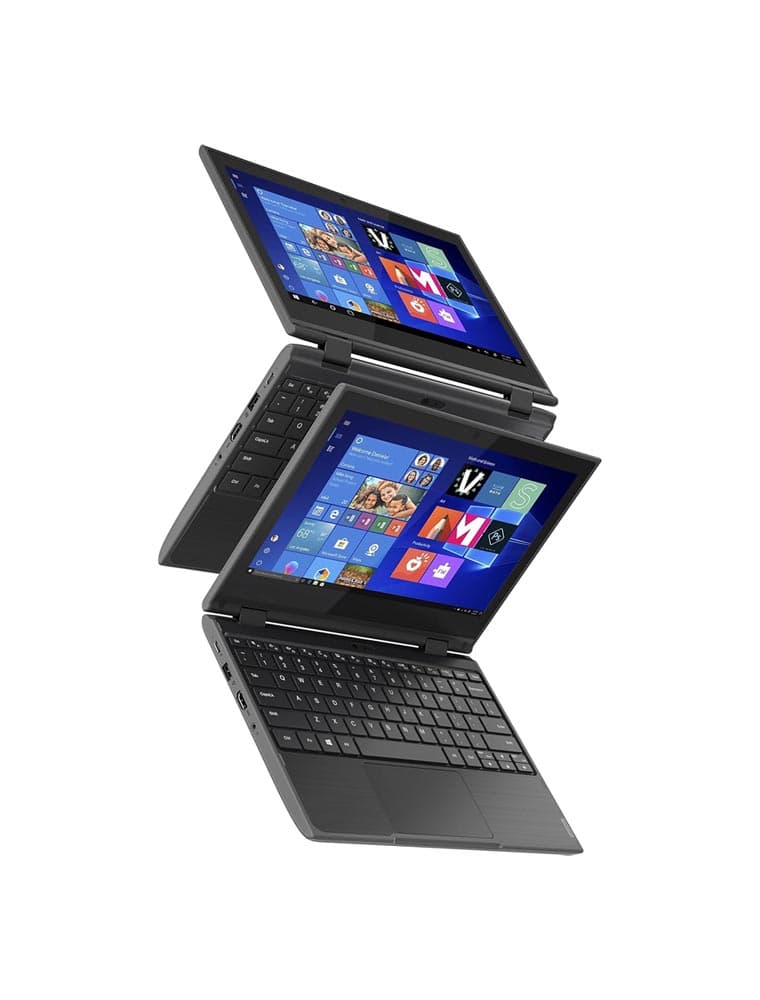 Lenovo 300e Windows 2nd Gen 11.6″ Touchscreen Convertible 2 in 1 Notebook, Intel Celeron/AMD – 4 GB RAM – 128 GB Storage (Used) - Renewed thumbnail 2
