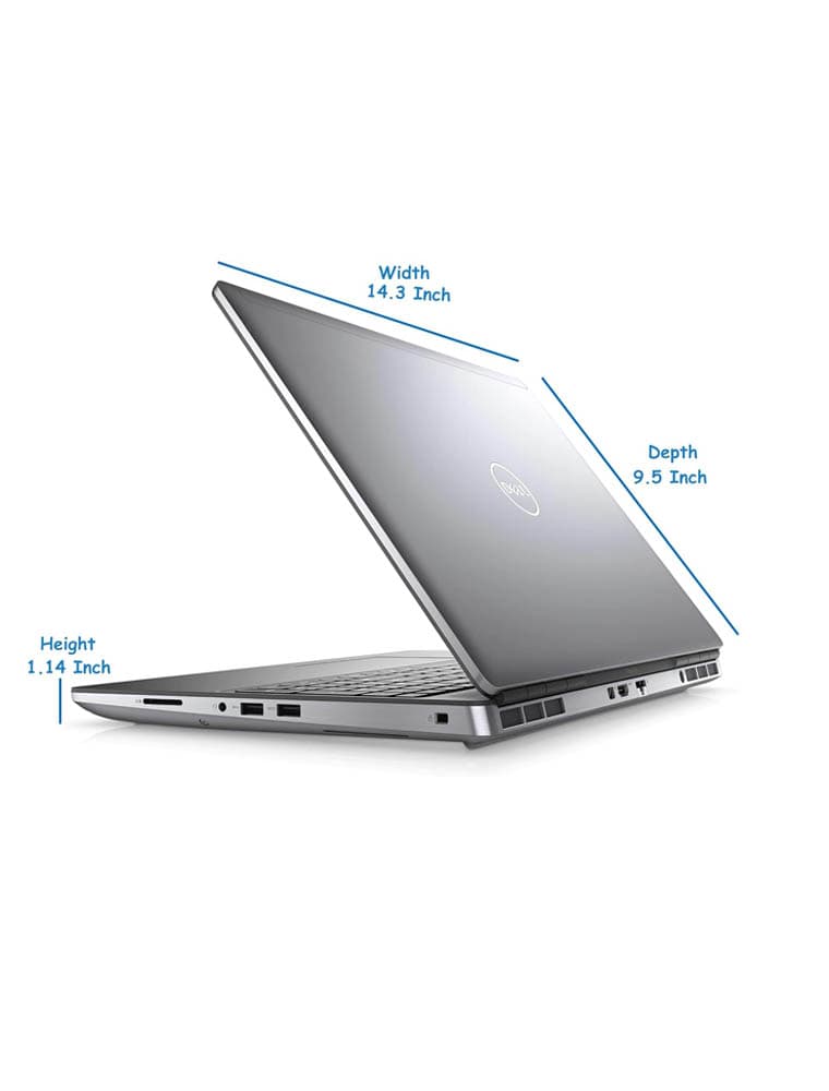 Dell Precision 7550 Laptop With 15.6-Inch FHD Display,Intel Core I7-10850H Processor/Quad Core/10th Gen/ 64GB RAM/ 1TB SSD SSD/4 GB Graphics/Windows 10 Pro English Grey - Renewed thumbnail 3