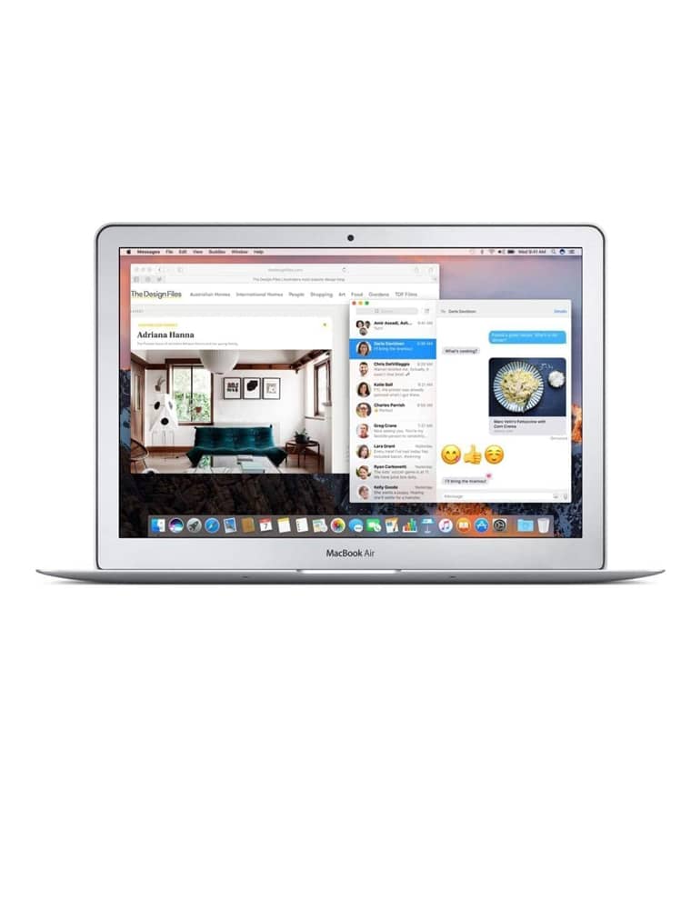 MacBook Air a1466 (2017) Core i5, 8GB RAM, 128GB SSD,13.3 inch, With Charger, Laptop Silver color - Renewed